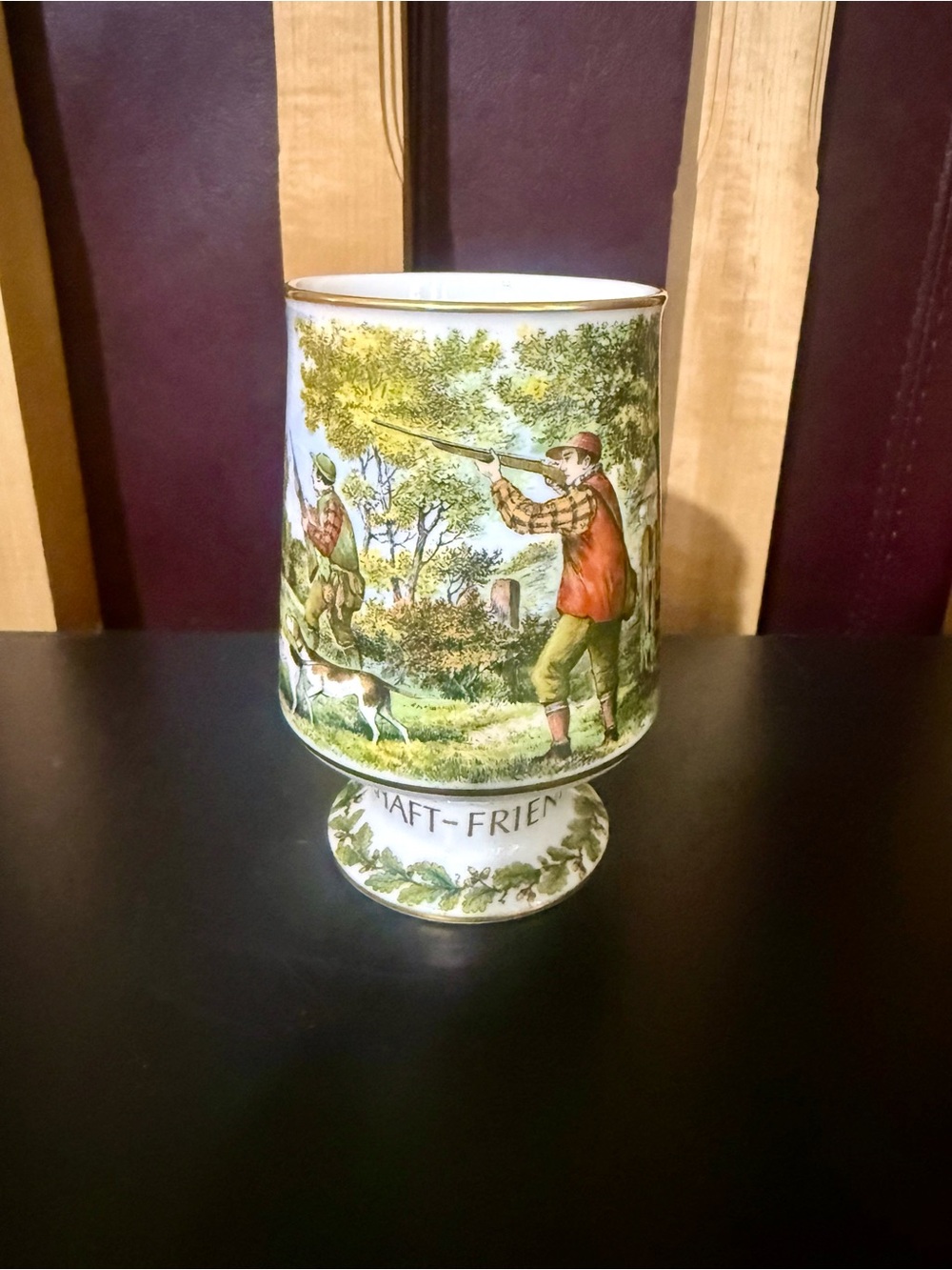 Kaiser Porcelain 1979 Limited Edition Friendship Cup Hunting Scene West Germany